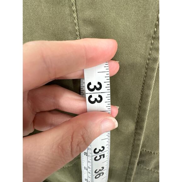 GAP Jacket Coat Womens XS Olive Green Lined Parka Utility Hooded Army Primaloft - Picture 5 of 7